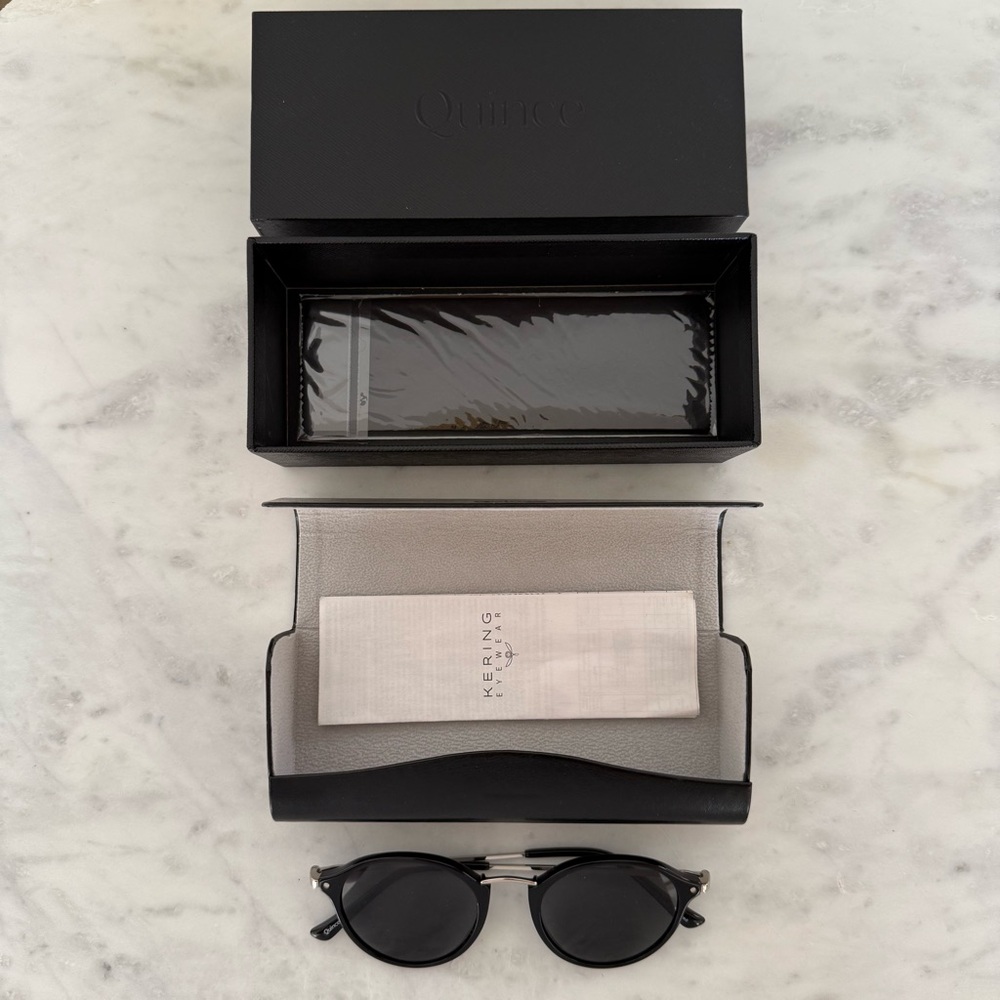 Quince Black Ryder Polarized Round Acetate Sunglasses - Picture 3 of 7